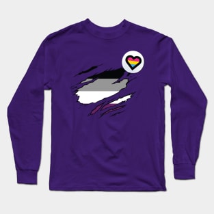 Pansexual/Asexual Pride Long Sleeve T-Shirt